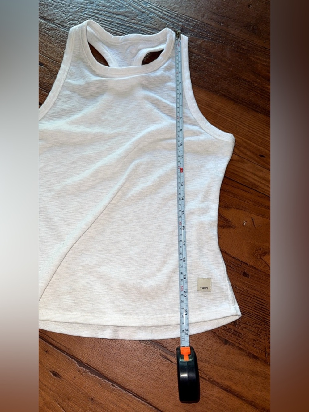 Vuori Rise Racerback Tank Top White Slub Jersey Athletic Womens Medium - Picture 5 of 5